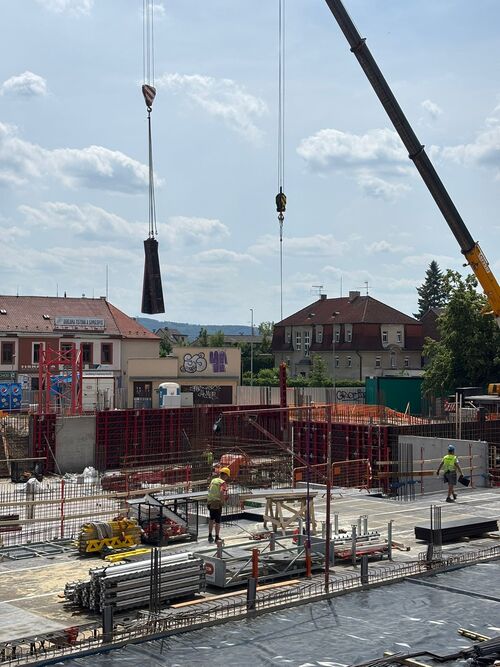 Construction work is proceeding according to plan