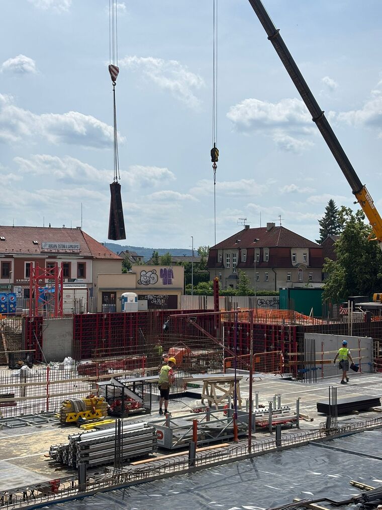 Construction work is proceeding according to plan